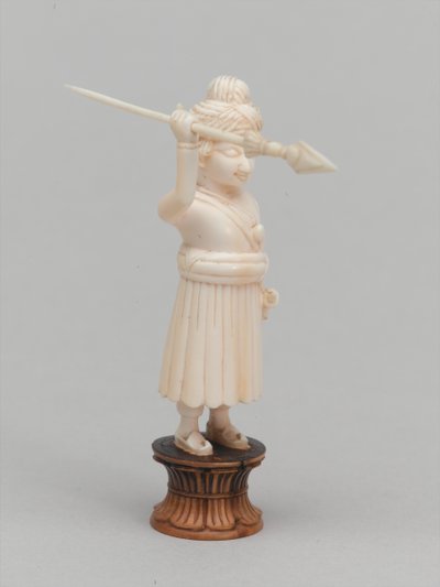 Sort bonde, skakbrik, Indien, 1820 ca af Edwin John Alexander