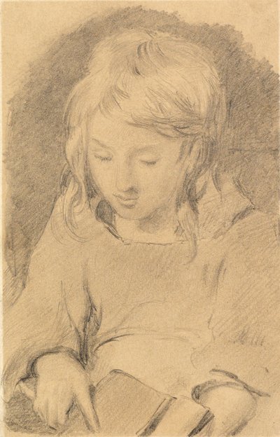 En ung pige, der karter uld af Edwin Landseer