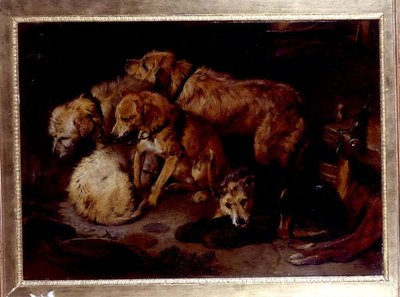 Fireside Party (olie på lærred) af Edwin Landseer