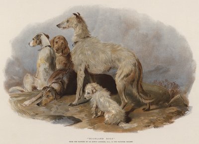 Highland Dogs (chromolitho) af Edwin Landseer