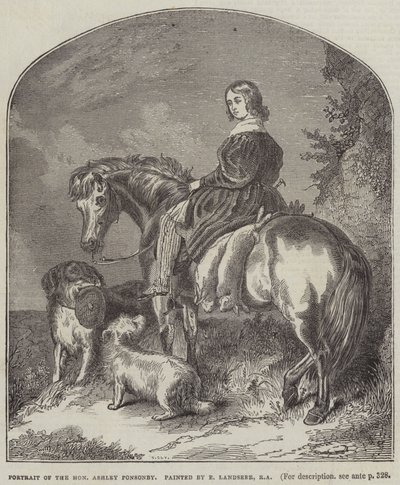 Portræt af den ærede Ashley Ponsonby af Edwin Landseer