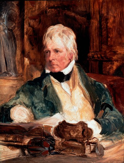 Portræt af Walter Scott (1771-1832), skotsk forfatter, maleri af Edwin Henry Landseer (1802-1873) 1824 Søn. 29,2 cm x 24,1 cm London, National Portrait Gallery af Edwin Landseer