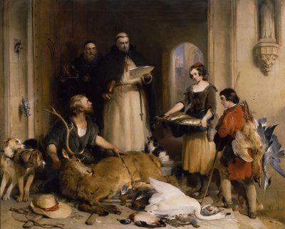 Scene i gammel tid i Bolton Abbey, ca. 1834 (olie på lærred) af Edwin Landseer