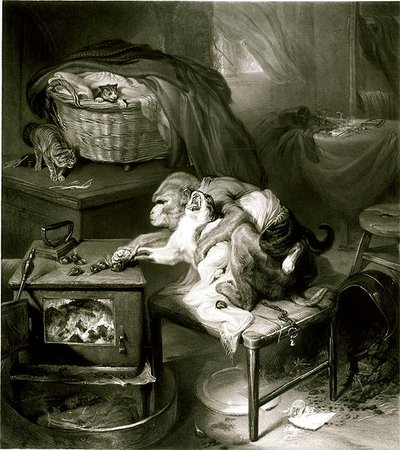 Kattens pote (gravering) af Edwin Landseer