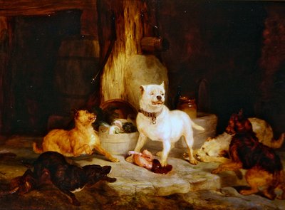 Kongen af slottet (olie på panel) af Edwin Landseer