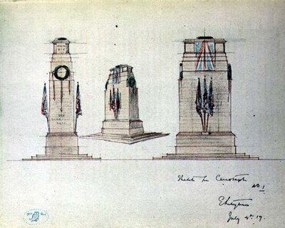Skitse til Cenotaph No.1, illustration fra pubben 