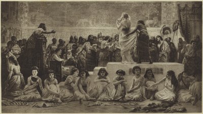 Det babylonske ægteskabsmarked (fotogravure) af Edwin Longsden Long