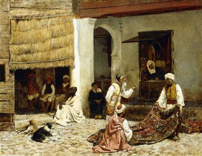 En tæppebasar i Tanger af Edwin Lord Weeks