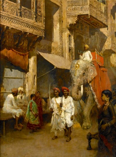 Promenade på en indisk gade af Edwin Lord Weeks