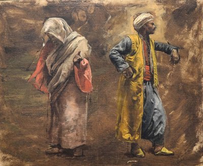 Studie af to figurer, ca. 1878. af Edwin Lord Weeks