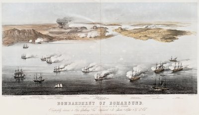 Bombardement af Bomarsund, 1854 af Edwin Thomas Dolby