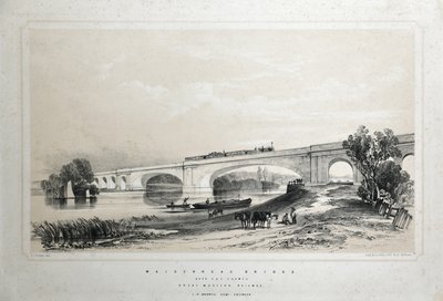 Maidenhead Bridge over Themsen, Great Western Railway af Edwin Thomas Dolby