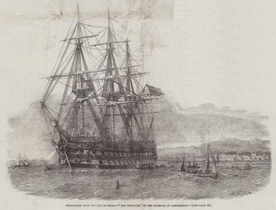 Emigration fra Isle of Skye, The Hercules i havnen i Campbellton af Edwin Weedon