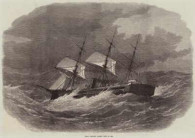 HMS Kaptajn, for nylig tabt til søs af Edwin Weedon