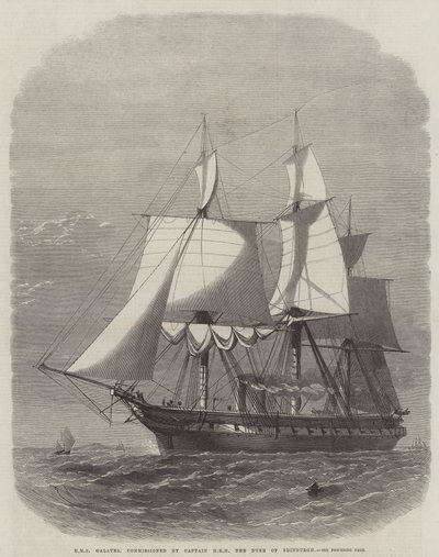 HMS Galatea, bestilt af kaptajn HRH, hertugen af Edinburgh af Edwin Weedon
