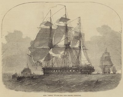 HMS Nankin, 50 kanoner, ærede Keith Stewart, kommandør af Edwin Weedon