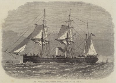 HMS Wyvern, dobbelttårnet jernbeklædt damp-ram af Edwin Weedon