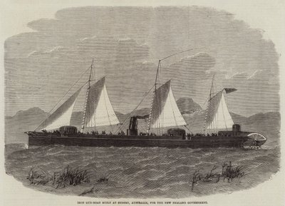 Iron Gun-Boat bygget i Sydney, Australien, for den newzealandske regering af Edwin Weedon
