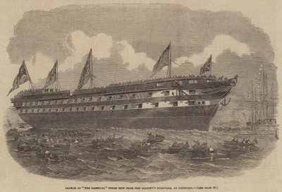 Lancering af Hannibal Steam Ship fra Majesty