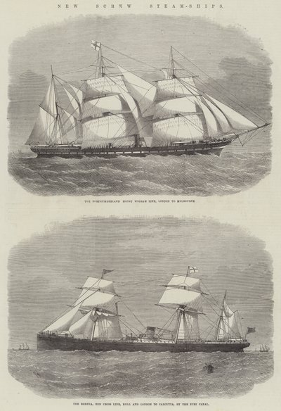 Nye Screw Steam-skibe af Edwin Weedon