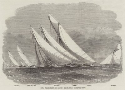 Royal Thames Yacht Club Match, yachter i Northfleet Hope af Edwin Weedon
