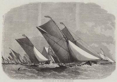 Sailing-Barge Race på Themsen af Edwin Weedon