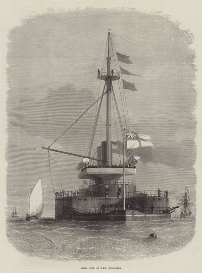 HMS Thunderer bagfra af Edwin Weedon