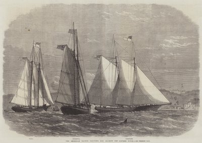 De amerikanske yachts hilser Hendes Majestæt ud for Osborne House af Edwin Weedon
