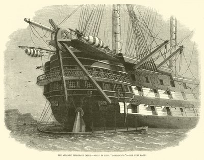 The Atlantic Telegraph Cable, Stern fra HMS Agamemnon af Edwin Weedon