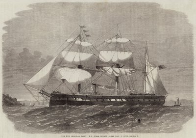 Den nye jernbeklædte flåde, HM Steam-Frigate Royal Oak, 32 kanoner af Edwin Weedon