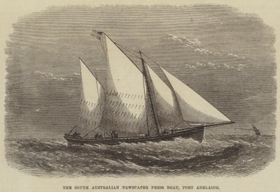 The South Australian Newspaper Press Boat, Port Adelaide af Edwin Weedon
