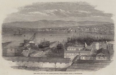 Byen og bugten Castellammare, nær Napoli af Edwin Weedon