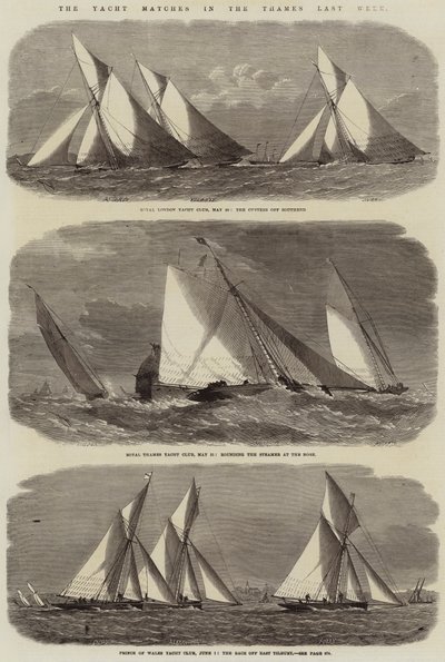 Yachtkampene i Themsen i sidste uge af Edwin Weedon