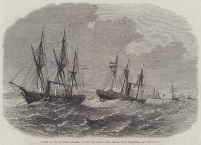 Vraget af Steamer Hydaspe på Pan Shoal Rhio-strædet, nær Singapore af Edwin Weedon