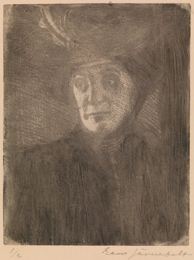 Portræt af kunstnerens hustru af Eero Järnefelt