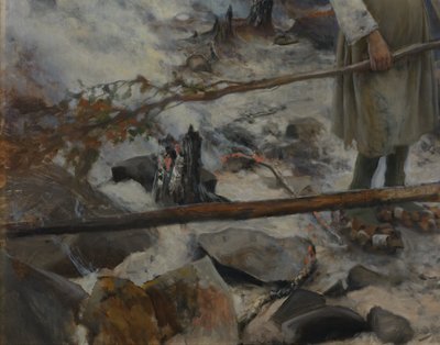 Under åget (Afbrænding af kvas) af Eero Järnefelt