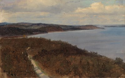 Udsigt over en sø og højdedrag af Eero Järnefelt