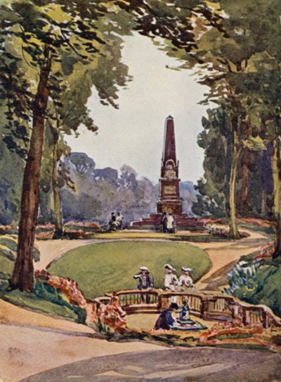 Rhinen: Homburg, i parken (farvelitografi) af Effie Jardine