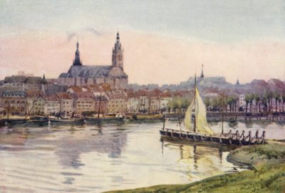 Rhinen: Nymwegen (farvelitografi) af Effie Jardine