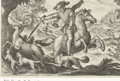 Hertenjacht Jachtscenes (serietitel) Ikoner Venantum Arter Forskellige Repræsentanter (titelserie) af Egbert Jansz.