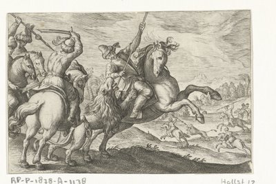 løvejagt Jagtscener (serietitel) Ikoner Venantum Art Varias Representantes (serietitel) af Egbert Jansz.