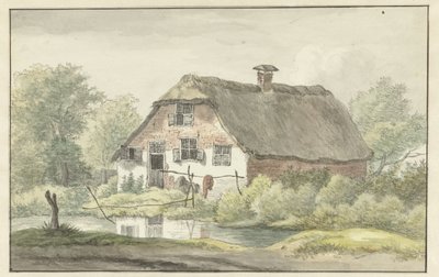 Stråtækt bondehus af Egbert van Drielst