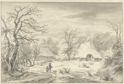 vinterlandskab af Egbert van Drielst