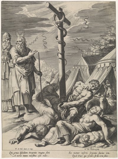 Moses og den skamløse slange af Egbert van Panderen