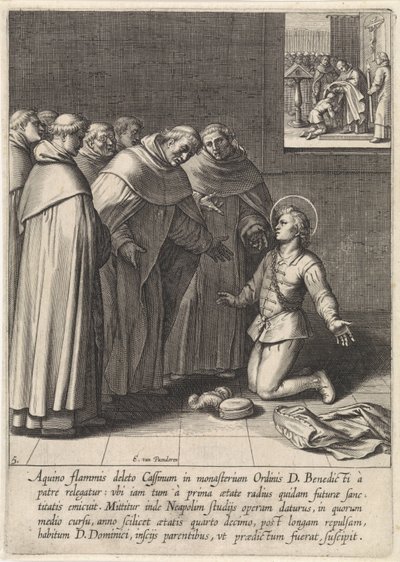 Thomas Aquinas slutter sig til Dominikanerordenen The Life of Saint Thomas Aquinas (serietitel) af Egbert van Panderen