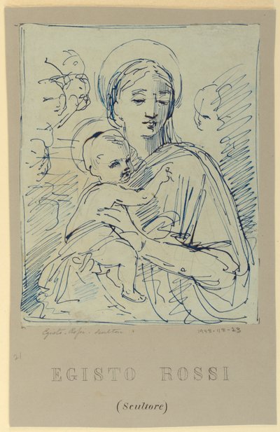 Madonna og barn af Egisto Rossi