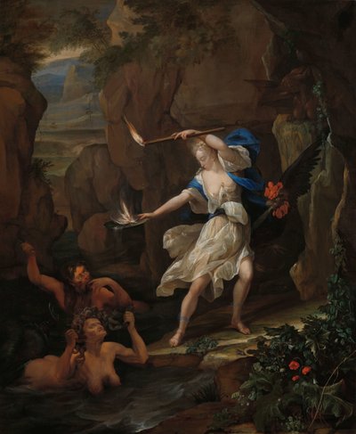 Circe straffer Glaucus ved at gøre Scylla til et monster Circe Straffer Glaucus ved at forvandle Scylla til et monster af Eglon van der Neer