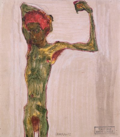 Anarkist, ca. 1909-10 af Egon Schiele