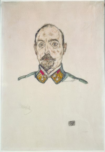 Østrigsk officer af Egon Schiele