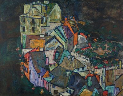 Halvmåne af huse III af Egon Schiele